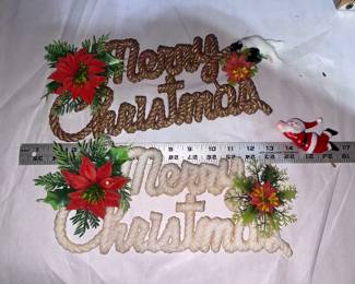 2 Merry Christmas Signs $8.00