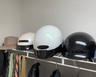 3 like new motorcycle helmets