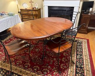 Presale item priced at 120. Kincaid table with 4 chairs. Has removable leaf.