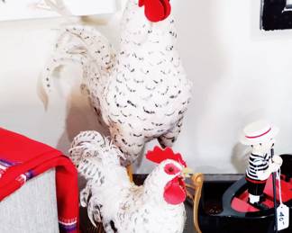 STUFFED ROOSTERS