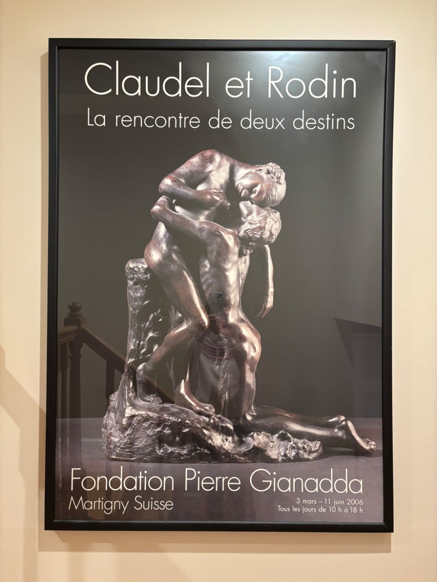 LARGE (about 36" by ?52") framed Rodin print from Paris.
