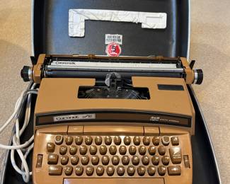Smith Corona typewriter, circa 1970s. Original case.
