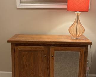 Hi-fi cabinet, solid oak