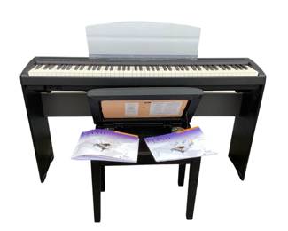 ANMC631 Yamaha Digital Piano And Stand Tested and works. Model# P-95B. Cord not included.