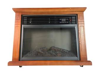 ANMC606 Comfort Glow Electric Fireplace Tested and works, some wear on wood visible. Sn #221100502