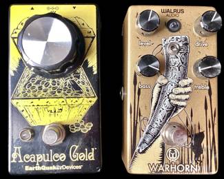 ANMC777 Two Guitar Pedals With Designs Earthquake devices Acapulco gold power amp distort & Walrus audio warhorn midrange transparent overdrive