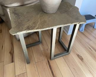 Stone Top End Table $ 80.00