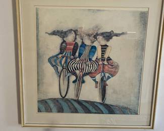 G. Rodo Boulanger - 3 Girls / Bike $ 120.00 - Signed print.