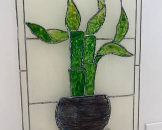 Hand Made Stained Glass Panel $ 80.00