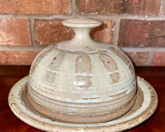 Pottery cheese plate