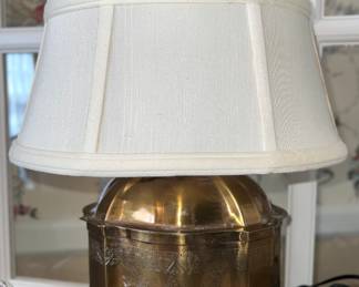 Asian brass lamp