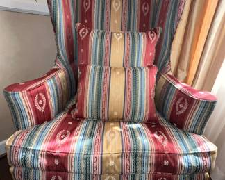 Hickory Chair wingback chair with down cushion