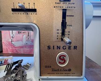 Detail of Singer sewing machine