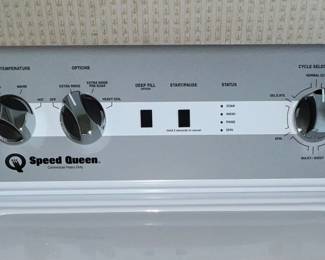 View of washer's panel