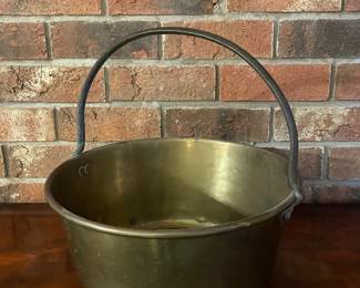 Brass scuttle bin
