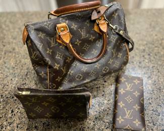 Vintage Louis Vuitton Mini Sac, cosmetic case and eyeglasses case