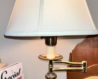 Alternate view of swing arm table lamp