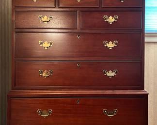 Craftique chest on chest with vanity/shaving tilt mirror