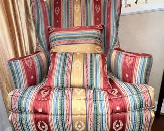 Hickory Chair wingback chair with down cushion