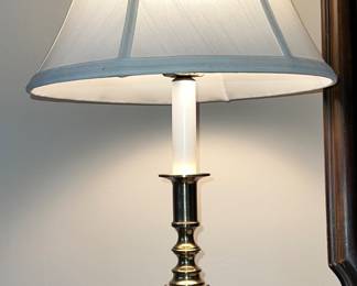 Alternate view of brass lamp