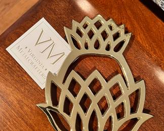 Virginia MetalCrafters brass pineapple trivet