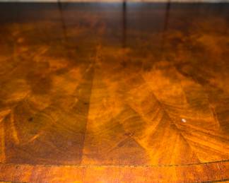Top view of demi lune table