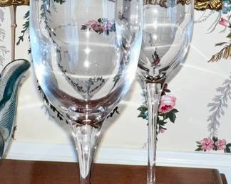 Tiffany & Co. crystal champagne flutes