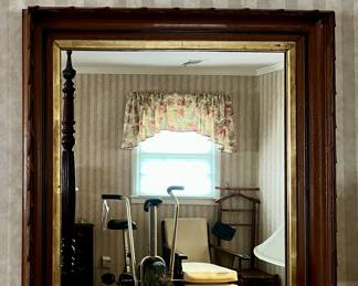 Vintage wood frame mirror