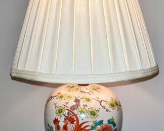 Alternate view of porcelain vase lamp