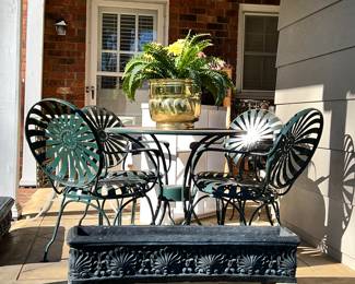 Vintage Francois Carre sunburst patio furniture