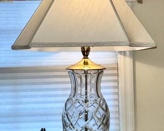 Alternate view of crystal table lamp