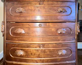 Antique Eastlake chest of drawers with marble top