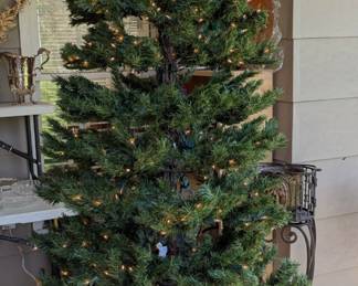 7.5' Christmas tree with lights on