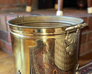 Heavy brass planter
