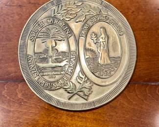 Virginia MetalCrafters brass SC seal trivet