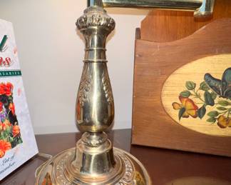Detail view of swing arm lamp