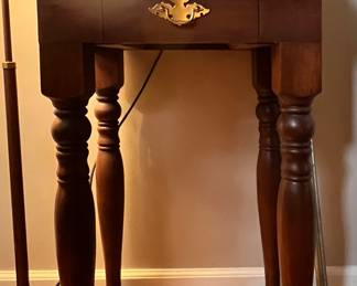 Side table; vintage electric typewriter
