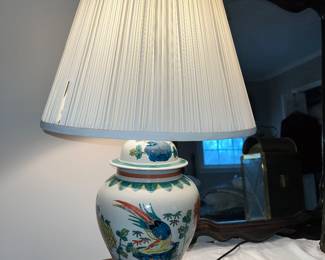 Alternate view of porcelain ginger jar lamp