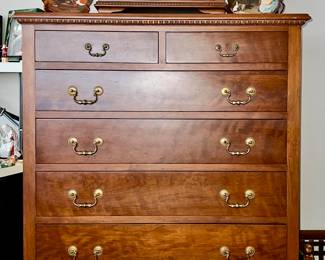 Flame chest of drawers & vanity/shaving tilt mirror