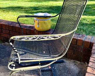 Alternate view of vintage patio rocker armchair