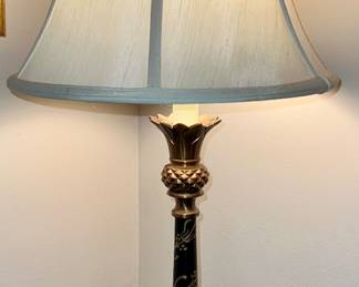 Alternate view of black and gold table lamp
