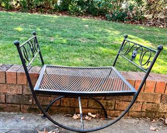 Vintage patio stool/saddle seat