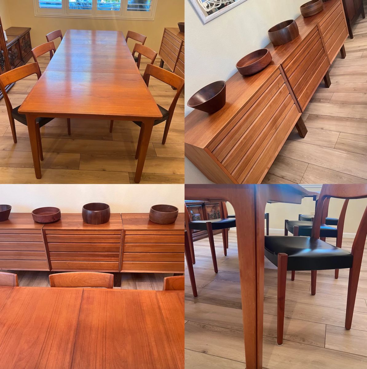 Danish, Swedish and Scandinavian teak MCM original furniture everywhere!