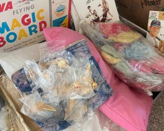 Vintage TWA Pins, Books, Games
