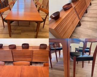 Danish, Swedish and Scandinavian teak MCM original furniture everywhere!
