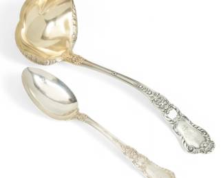 Lot 1061 Gorham Sterling Silver Fancy Soup or Punch Ladle, Lion Head Motif 1900