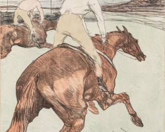 Lot 4 Henri De Toulouse-Lautrec (French, 1864-1901) Lithograph Printed in Colors on China Paper, Ca. 1899, 'Le Jockey'