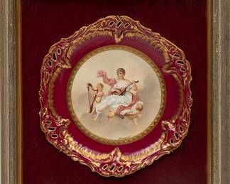 Lot 1095 Royal Vienna Porcelain (Austria) "Die Musik" Hand Painted Scenic Plate, Ca. 1900
