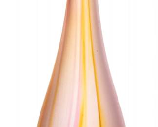 Lot 1003 Signed American Sandblasted Art Glass Vase, Ca. 1990