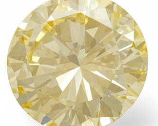 Lot 39 4.42 Carat VVS2 S-T Yellowish Round Brilliant Cut Diamond